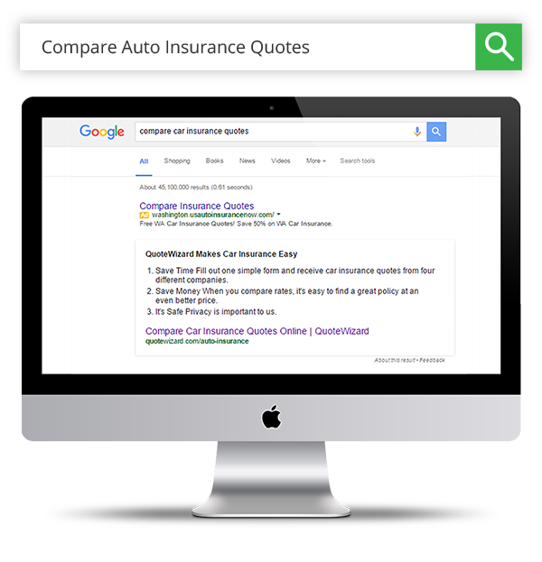 auto insurance lead website search results
